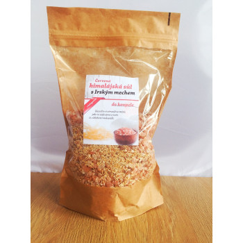 Červená himalájská sůl s Irským mechem do koupele 1 kg